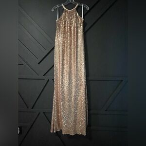 Rose gold, Christina Wu bridesmaids dress